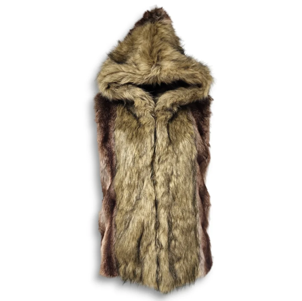 Faux Fur Hooded Vest - Picture 16 of 16